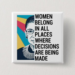 Ruth Bader Ginsburg Quote, SCOTUS, Notoriker RBG Button