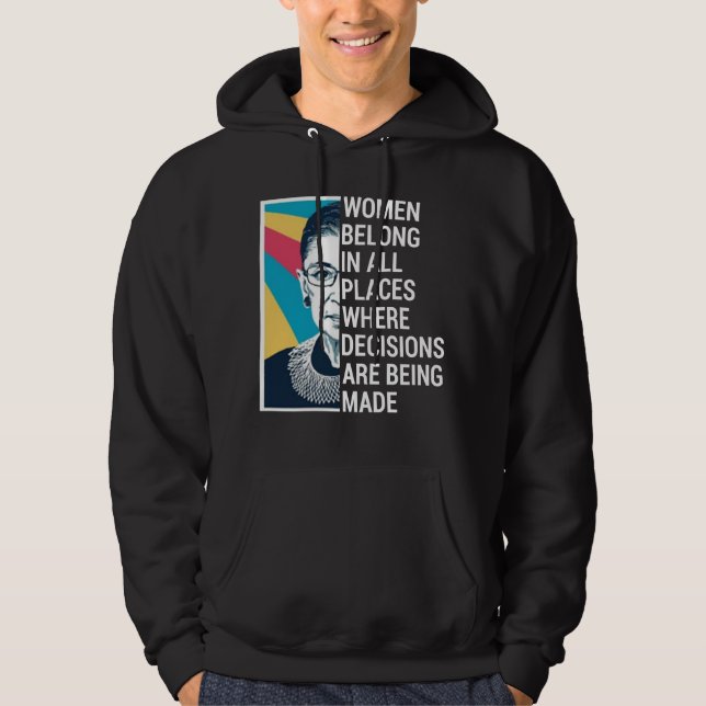 Ruth Bader Ginsburg Quote, SCOTUS, Notoriker RBG Hoodie (Vorderseite)