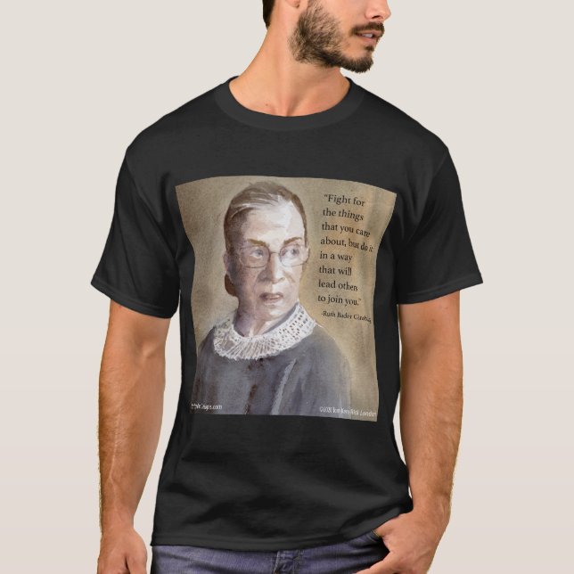 Ruth Bader Ginsburg & Quote T-Shirt (Vorderseite)