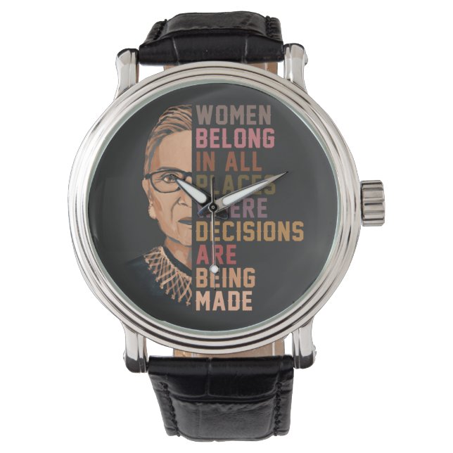 Ruth Bader Ginsburg RBG Armbanduhr (Vorderseite)