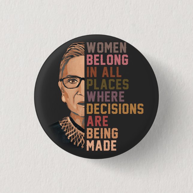 Ruth Bader Ginsburg RBG Button (Vorderseite)