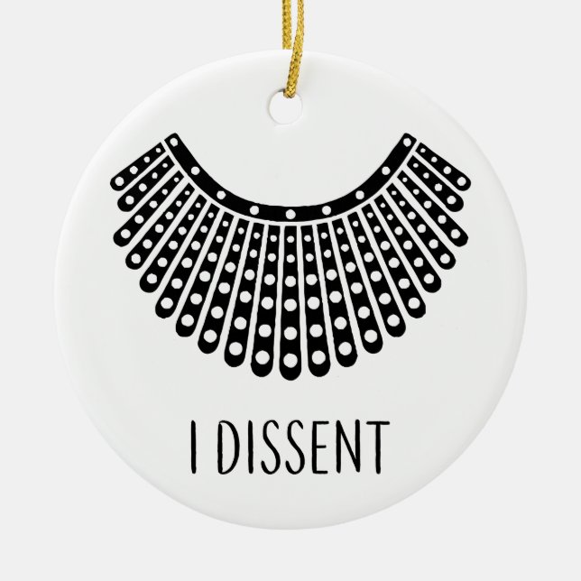 Ruth Bader Ginsburg, RBG Dissent Collar Keramik Ornament (Vorne)