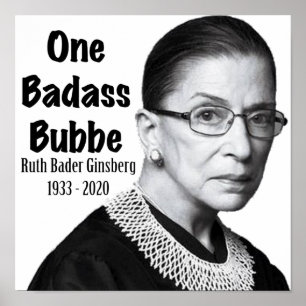 Ruth Bader Ginsburg RBG Ehrenehrenbubbe zum Tode Poster