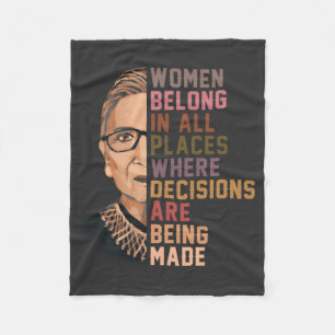 Ruth Bader Ginsburg RBG Fleecedecke