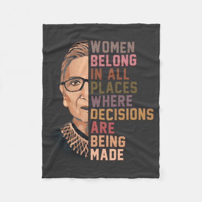 Ruth Bader Ginsburg RBG Fleecedecke (Vorderseite)