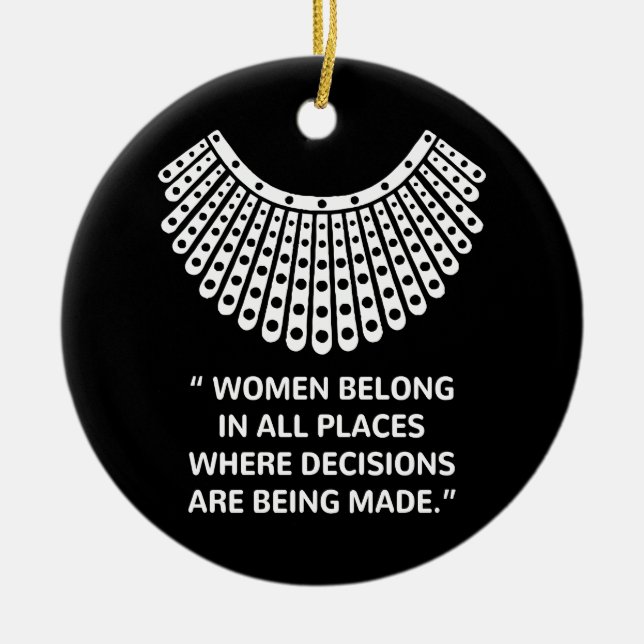 RUTH BADER GINSBURG Rbg Keramik Ornament (Vorne)