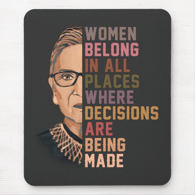 Ruth Bader Ginsburg RBG Mousepad (Vorne)