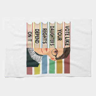 Ruth Bader Ginsburg RBG Quote Girl with B Geschirrtuch