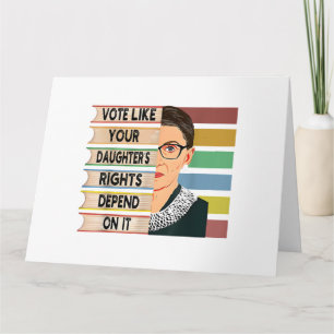Ruth Bader Ginsburg RBG Quote Girl with B Karte