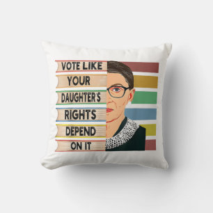 Ruth Bader Ginsburg RBG Quote Girl with B Kissen