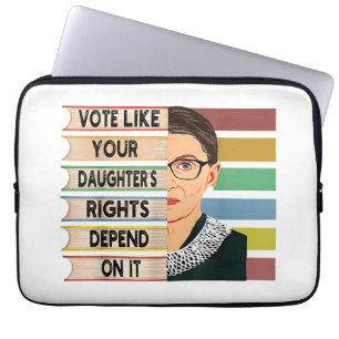 Ruth Bader Ginsburg RBG Quote Girl with B Laptopschutzhülle