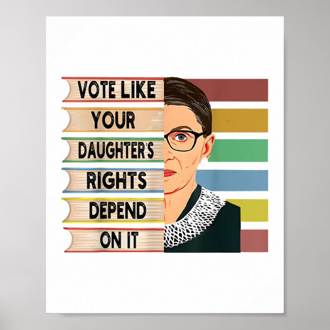 Ruth Bader Ginsburg RBG Quote Girl with B Poster (Vorne)