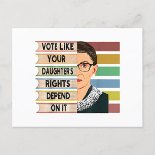 Ruth Bader Ginsburg RBG Quote Girl with B Postkarte
