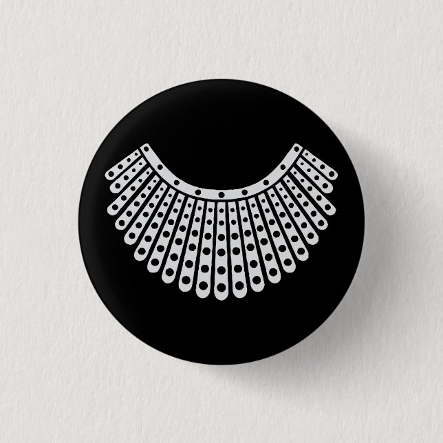 Ruth Bader Ginsburg, RBG Womens, RBG Kragen Button (Vorderseite)
