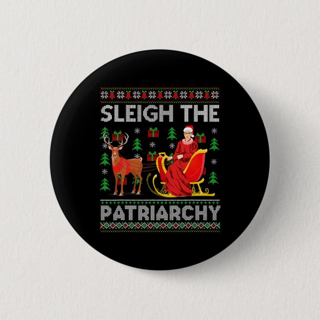Ruth Bader Ginsburg Rbg Xmas Sleigh P Button (Vorderseite)