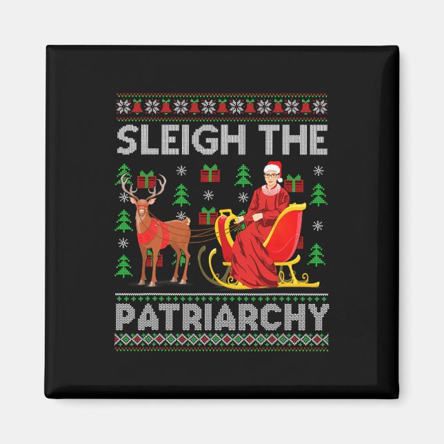 Ruth Bader Ginsburg Rbg Xmas Sleigh P Magnet (Vorne)