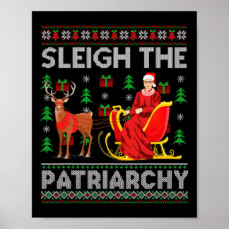 Ruth Bader Ginsburg Rbg Xmas Sleigh P Poster