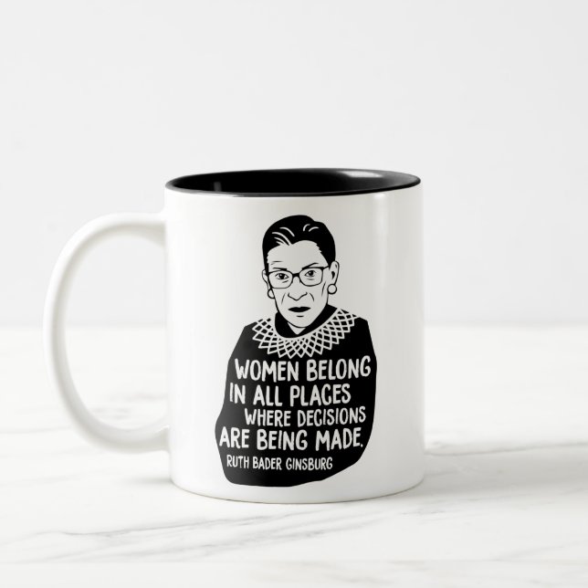 Ruth Bader Ginsburg RBG Zweifarbige Tasse (Links)