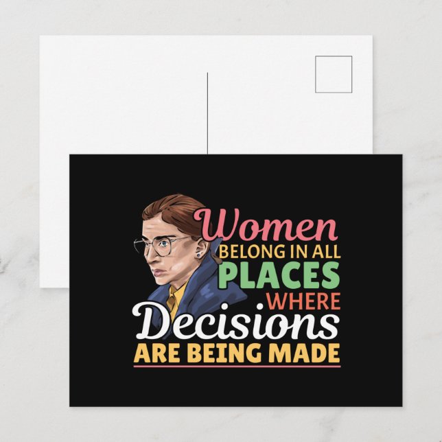 Ruth Bader Ginsburg Richterin Postkarte (Vorne/Hinten)