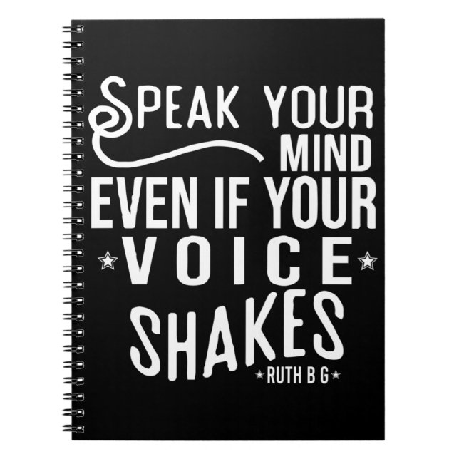 Ruth Bader Ginsburg, Ruth Feminist Politisches Sym Notizblock (Vorderseite)