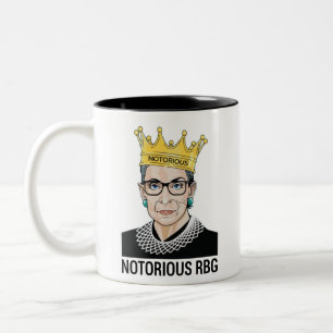 Ruth Bader Ginsburg Tasse, Rbg Tasse, Notoring RBG Zweifarbige Tasse