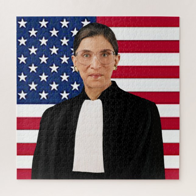 Ruth Bader Ginsburg USA-Flagge Puzzle (Vertikal)