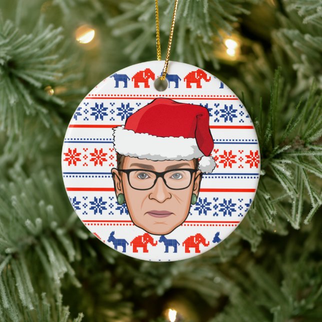 RUTH BADER GINSBURG Weihnachten Keramik Ornament (Baum)
