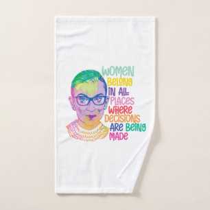 Ruth Bader Ginsburg Women gehören an allen Orten Badhandtuch Set