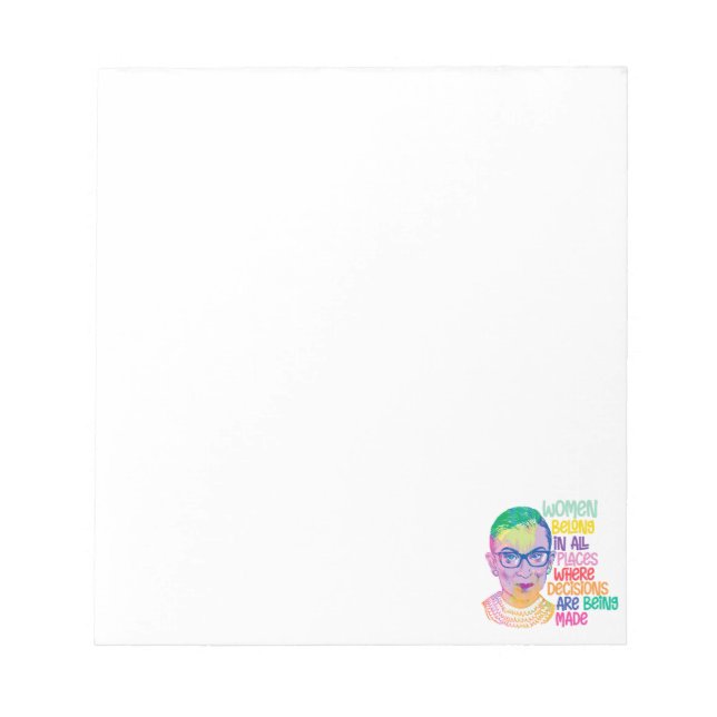 Ruth Bader Ginsburg Women gehören an allen Orten Notizblock (Vorderseite)