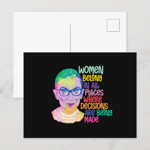 Ruth Bader Ginsburg Women gehören an allen Orten Postkarte