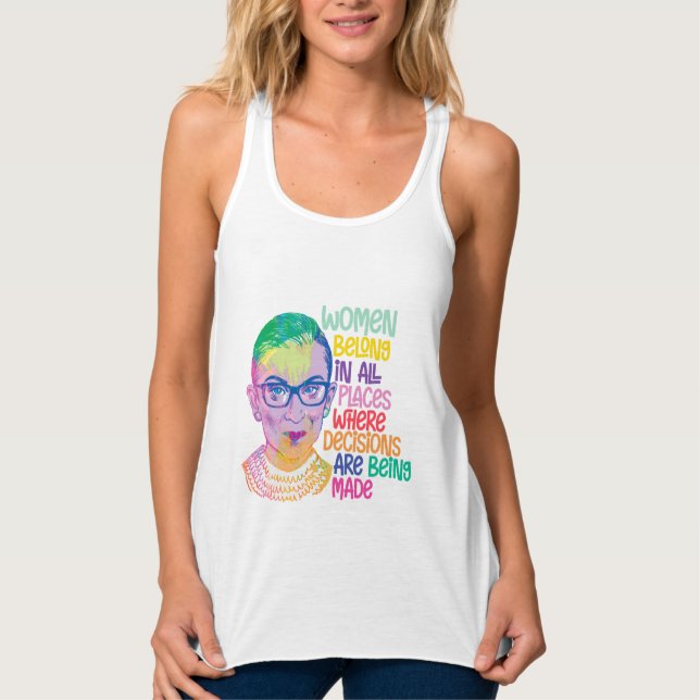 Ruth Bader Ginsburg Women gehören an allen Orten Tank Top (Vorderseite)