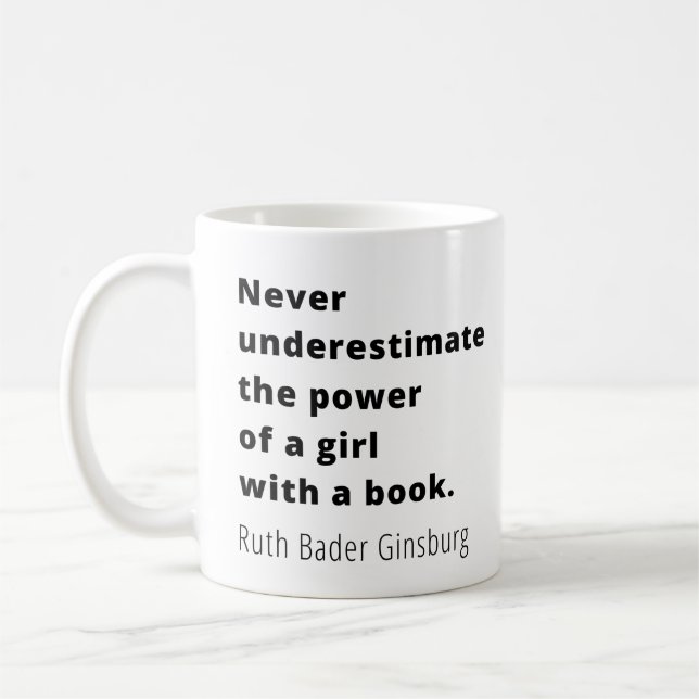 Ruth Bader Ginsburg Zitat Kaffeetasse (Links)
