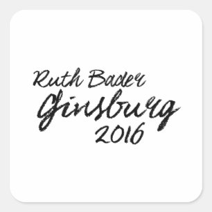Ruth Bader Ginsburgunterzeichnung 2016 Quadratischer Aufkleber
