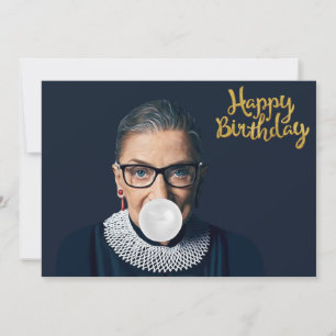 Ruth Ginsburg bläst Kaugummi Alles Gute zum Geburt Einladung