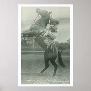 Ruth-Hinterwelle auf Tony, Cheyenne, Wyoming Poster