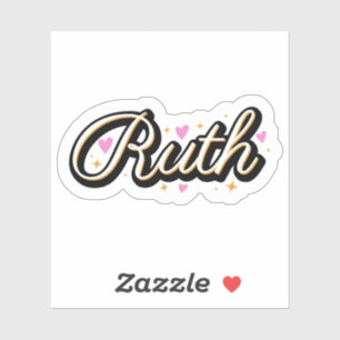 Ruth Name niedliches Design Aufkleber