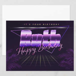 Ruth Name Vorname lila retro Karte Geburtstag