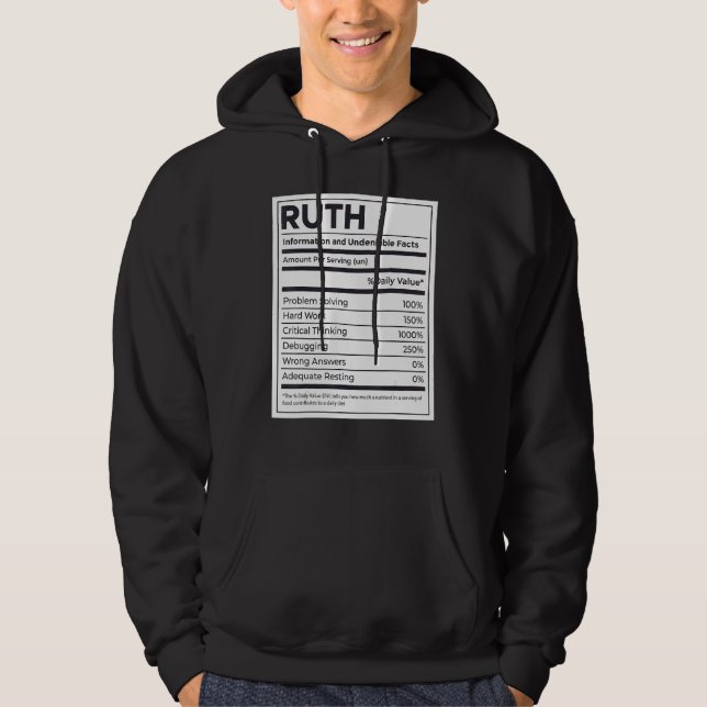 Ruth Nutrition Information Problem lösen hartes W Hoodie (Vorderseite)