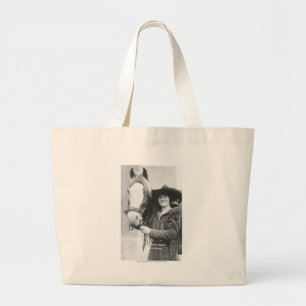 Ruth Roach und ihr Pferd. Jumbo Stoffbeutel