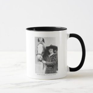 Ruth Roach und ihr Pferd. Tasse