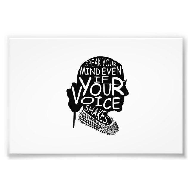 Ruth spricht Ihre Meinung, selbst wenn Ihre Stimme Fotodruck (Vorne)