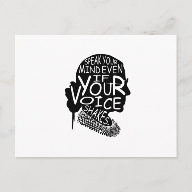 Ruth spricht Ihre Meinung, selbst wenn Ihre Stimme Postkarte (Vorderseite)