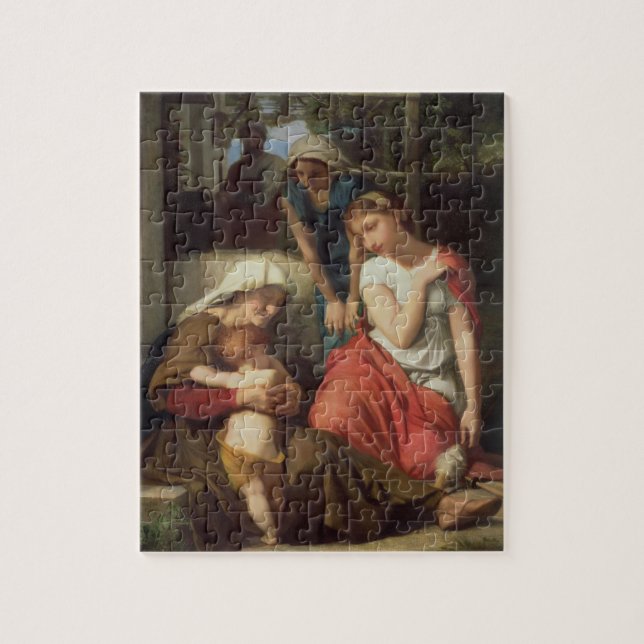 Ruth und Naomi, 1859 (Öl auf Leinwand) Puzzle (Vertikal)