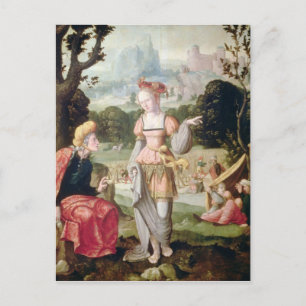 Ruth und Naomi im Feld Boaz, c.1530-40 Postkarte