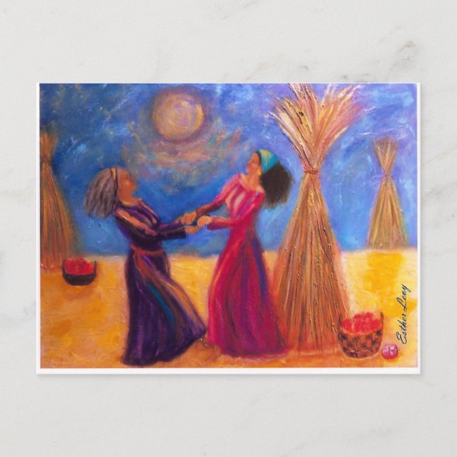 Ruth und Naomi Postkarte (Vorderseite)