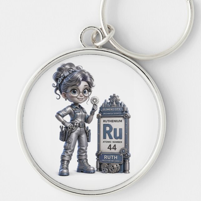 Ruthenium (Ru) Elem Schlüsselanhänger (Vorne)