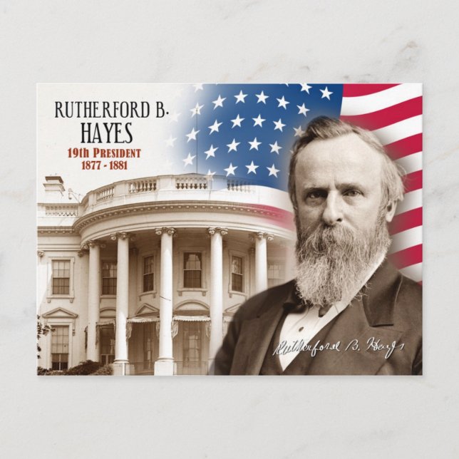 Rutherford B. Hayes - 19. Präsident der USA Postkarte (Vorderseite)