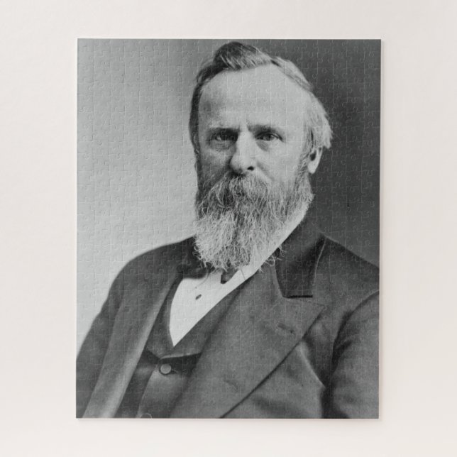 Rutherford B. Hayes 19. Präsident von Amerika. Puzzle (Vertikal)