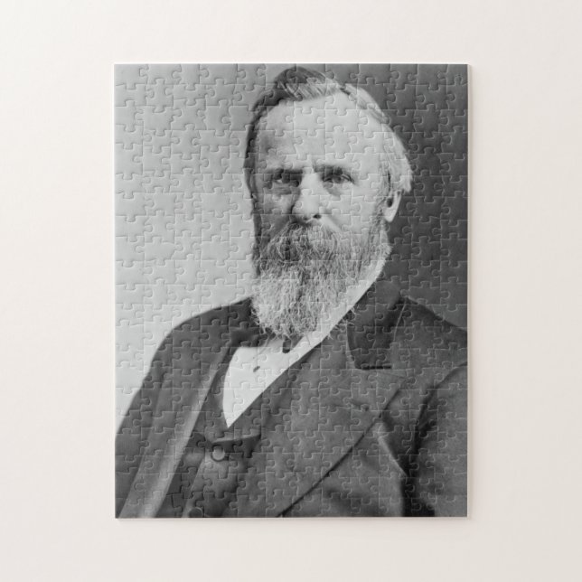 Rutherford B. Hayes 19. Präsident von Amerika. Puzzle (Vertikal)