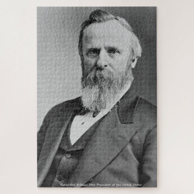 Rutherford B. Hayes 19. Präsident von Amerika. Puzzle (Vertikal)